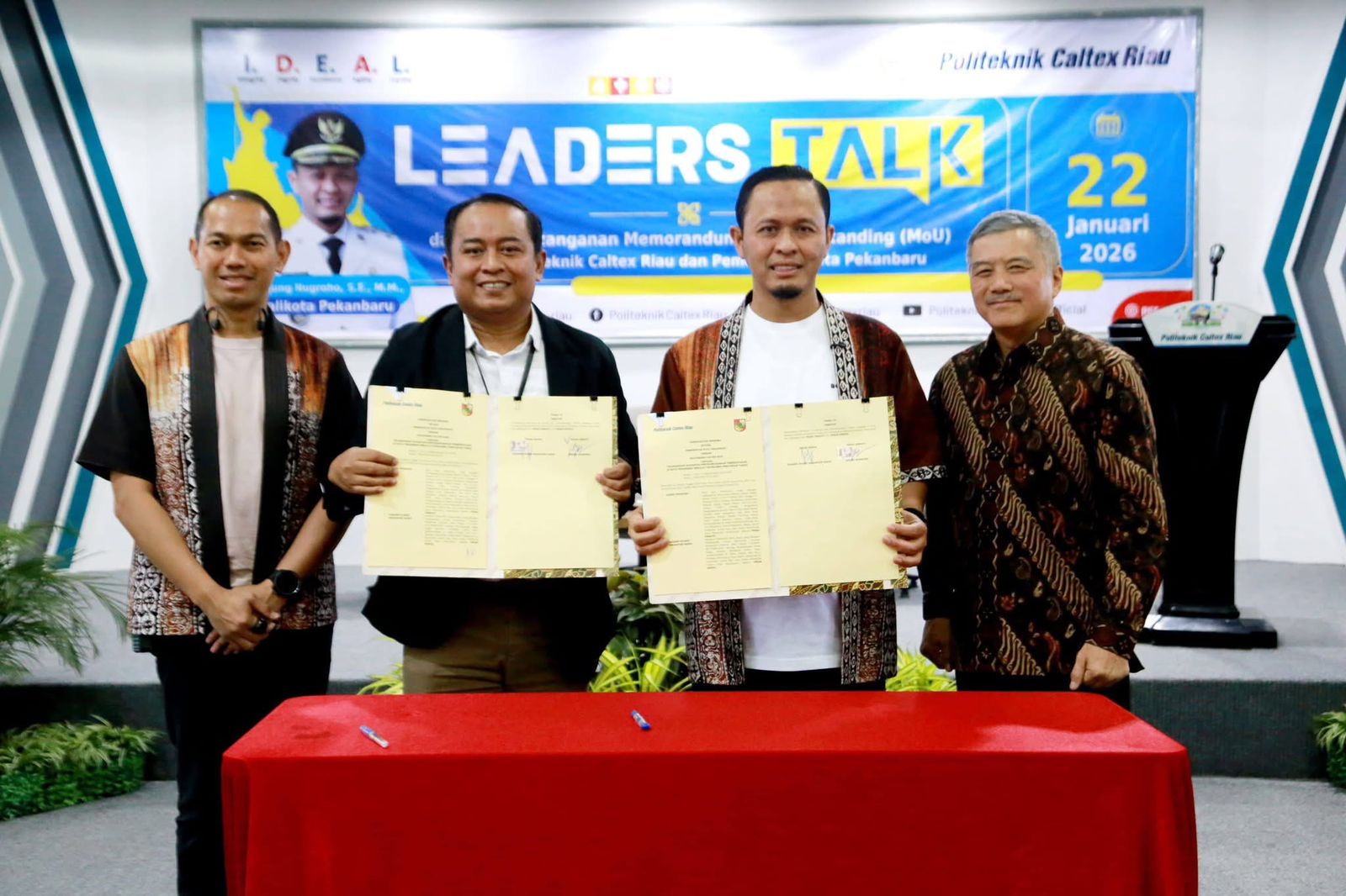 Pemko Pekanbaru MoU Tri Dharma Perguruan Tinggi dengan Politeknik Caltex Riau