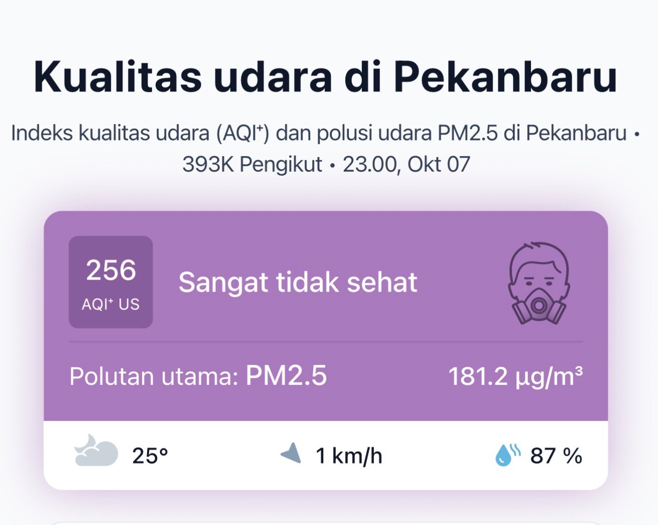 Kualitas Udara Buruk, Sekolah Di Pekanbaru Berpeluang Perpanjang PJJ