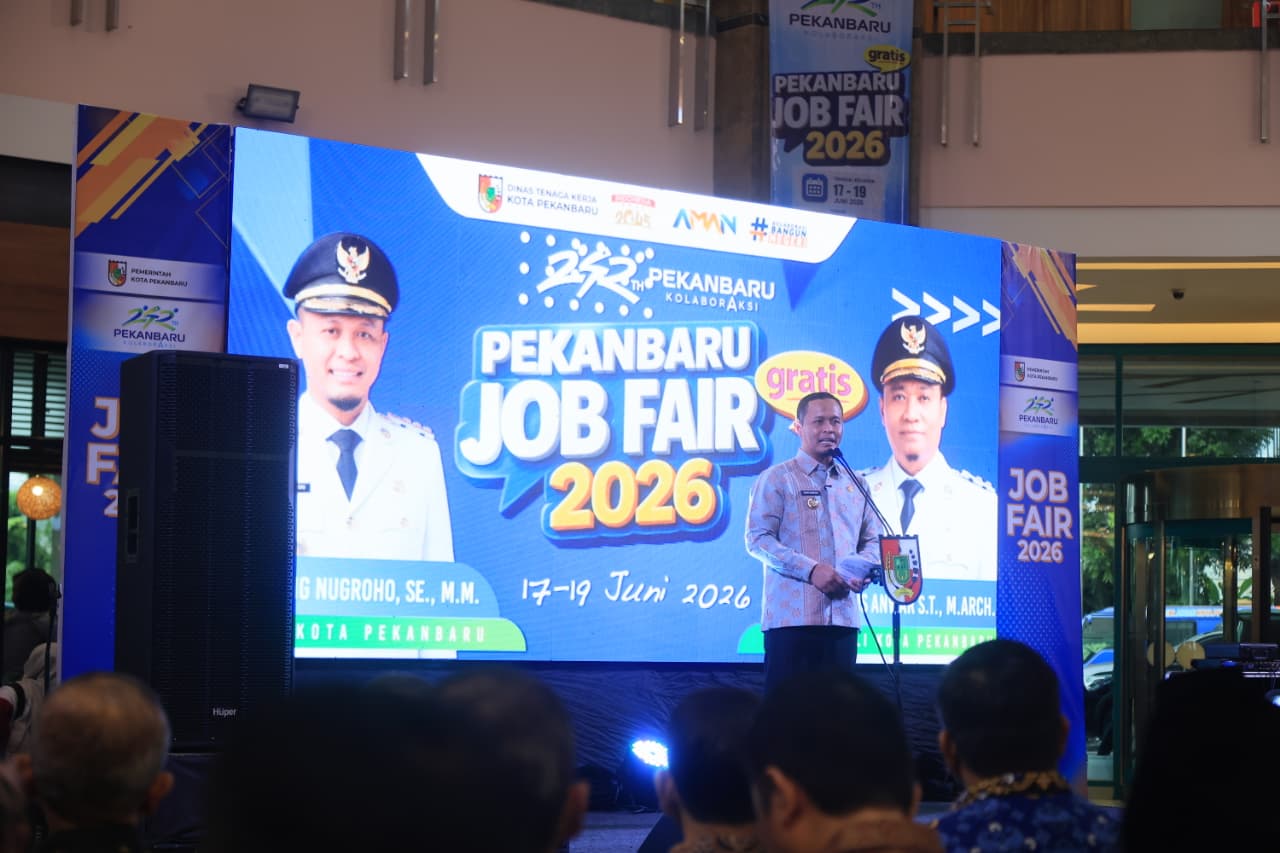 Walikota Pekanbaru Buka Job Fair 2026 Targetkan 70 Persen Loker Terisi